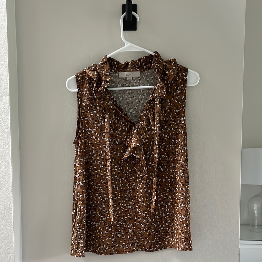 LOFT Women’s XS Top Ditsy Floral Print